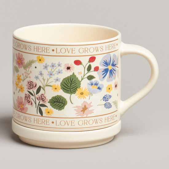 Кружка с крышкой «Flowers»