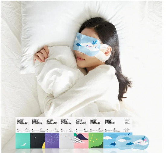 Согревающая маска для глаз с эффектом ароматерапии «Daily Eyemask Fleecy Cloud»