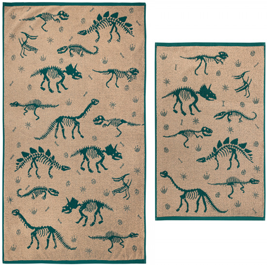 Набор махровых жаккардовых полотенец «Дино»