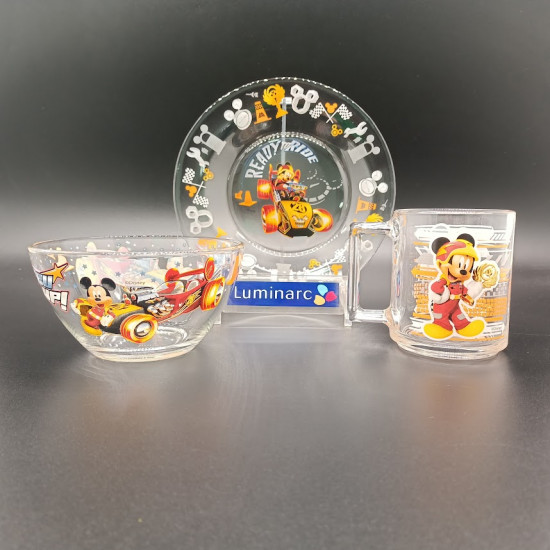 Набор для завтрака детский «Микки гонщик»