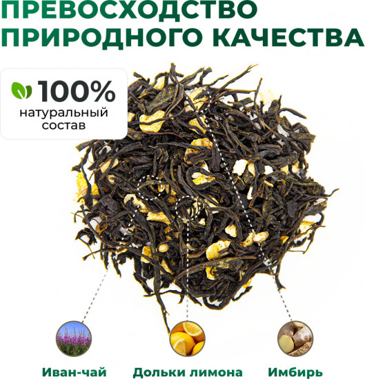 Иван-чай в пакетиках с лимоном и имбирем