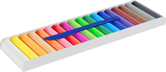 Пластилин восковой мягкий со стеком