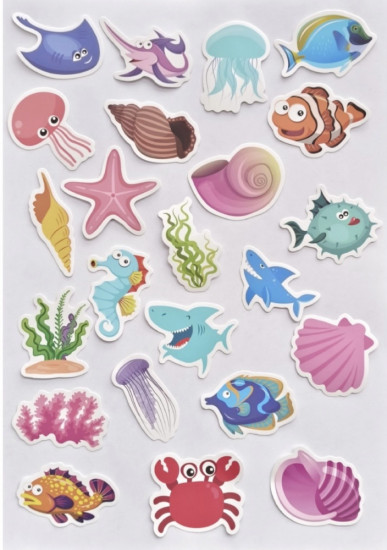 Набор наклеек «Морские обитатели»