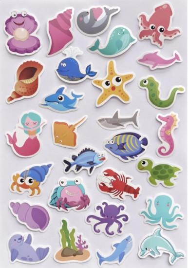 Набор наклеек «Морские обитатели»