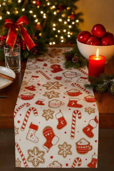 Дорожка на стол новогодняя
