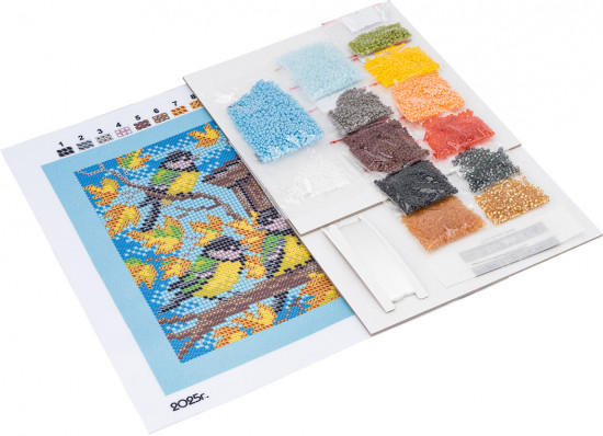 Набор для вышивания бисером «Синички»