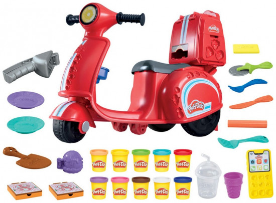 Игровой набор для лепки «Скутер. Доставка пиццы»