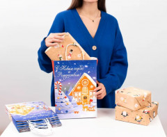 Набор пакетов подарочных новогодних - Фото 5