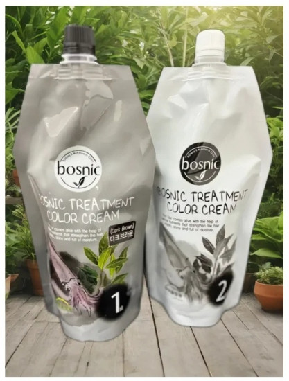 Набор красок для волос «Treatment Color Cream», оттенок Dark Brown