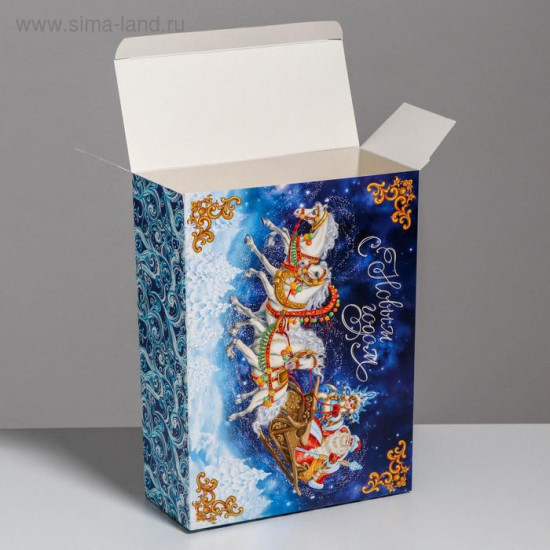 Коробка складная «Тройка лошадей»
