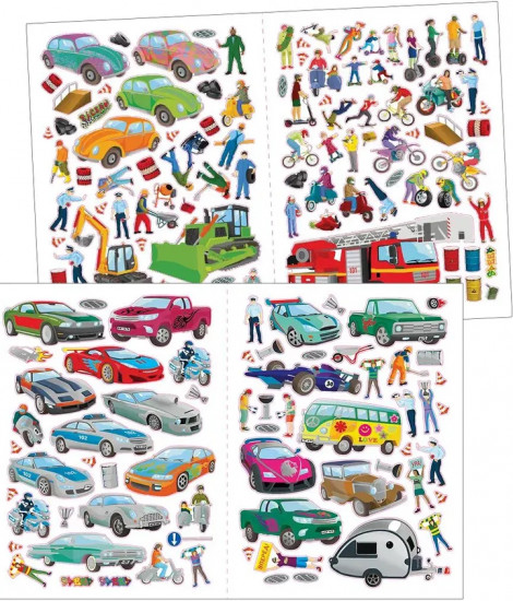 Транспорт. Металлик наклейки