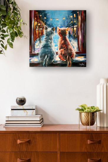 Картина маслом «Новогодний дозор»