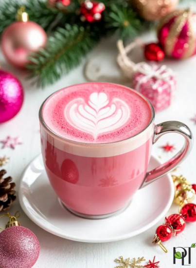 Матча розовая из питахайи