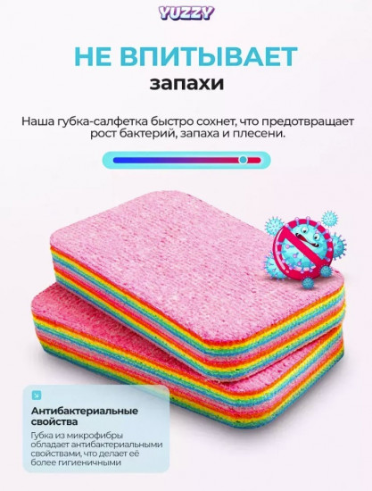 Набор универсальных губок-салфеток из микрофибры «12 в 1»