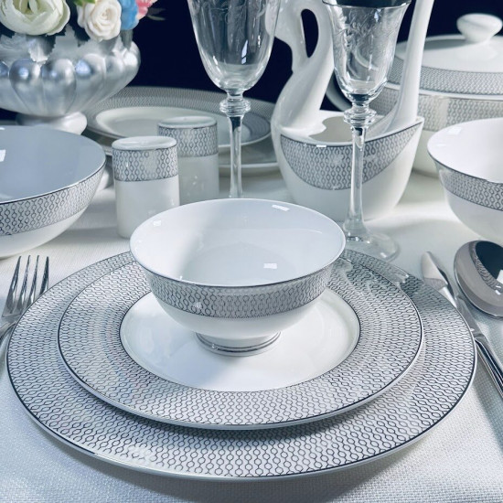 Сервиз обеденный «Севилья серебро»