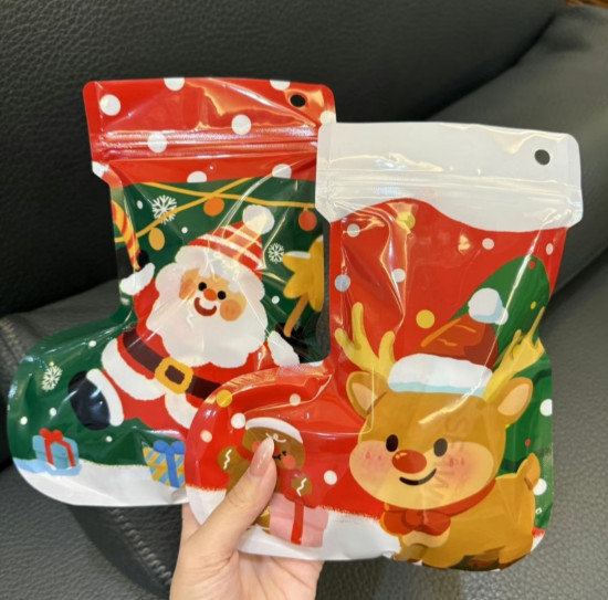 Подарочный пакет «Новогодний сапожок» с зип-локом