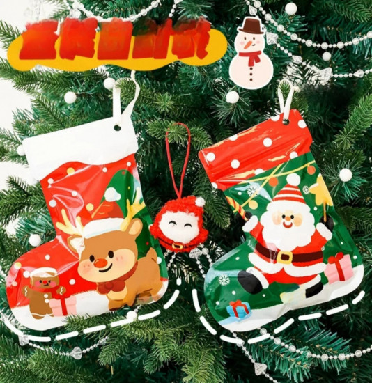 Подарочный пакет «Новогодний сапожок» с зип-локом