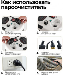 Пароочиститель WH-QX001 - Фото 4
