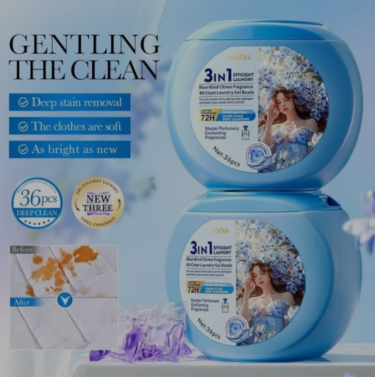 Гель-капсулы для ежедневной стирки с кондиционером «Laundry Beads»