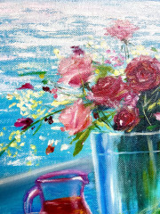 Картина маслом «Завтрак на море» - Фото 2