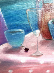 Картина маслом «Завтрак на море» - Фото 4