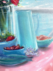 Картина маслом «Завтрак на море» - Фото 5