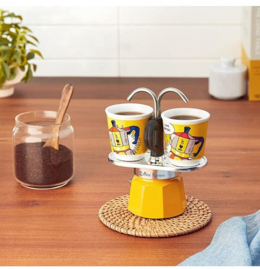 Гейзерная кофеварка с чашками «Set Mini Express Lichtenstein»