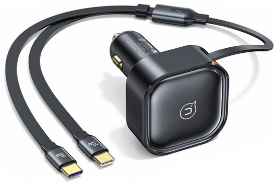 АЗУ Usams US-CC220 C41 30W Встроенный кабель 2xType-C