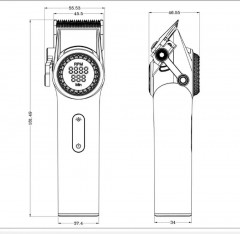 Машинка для стрижки волос Pro V-001 Blue - Фото 7