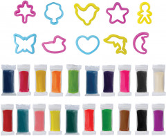 Тесто-пластилин для лепки супер пластичное с формочками - Фото 3