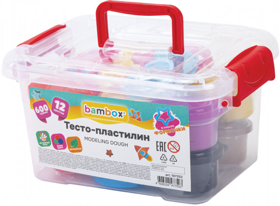 Тесто-пластилин для лепки супер пластичное с формочками