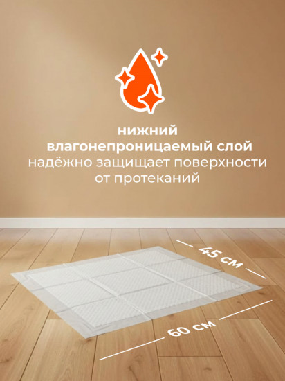 Пелёнки впитывающие на липучках для собак и кошек «Clean Pad»