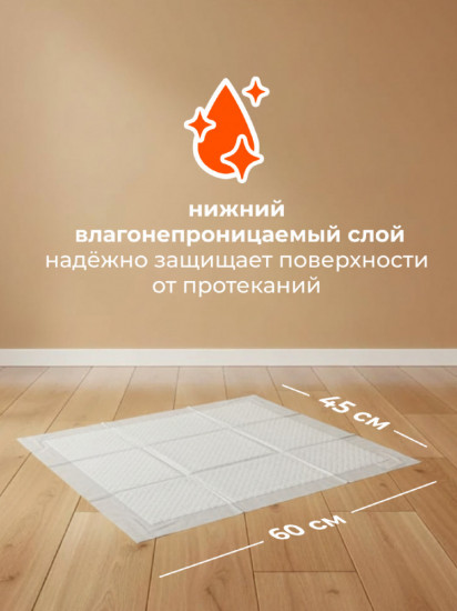 Пелёнки впитывающие на липучках для собак и кошек «Clean Pad»