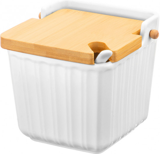 Банка для хранения сыпучих продуктов с откидной крышкой и ложкой «Ампир»