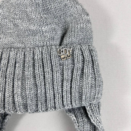 Детский зимний комплект шапка со снудом для мальчиков