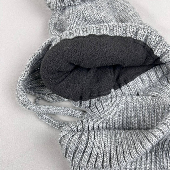 Детский зимний комплект шапка со снудом для мальчиков