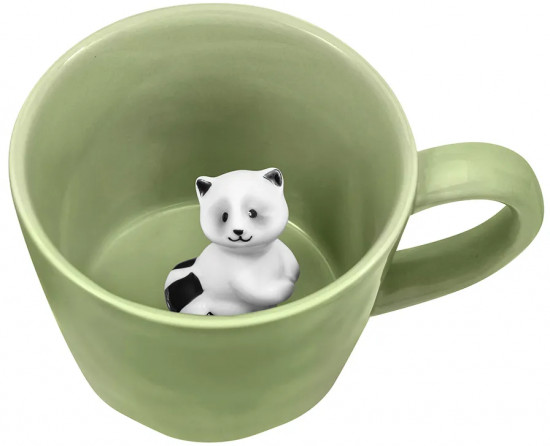Кружка с фигуркой внутри «Енот»