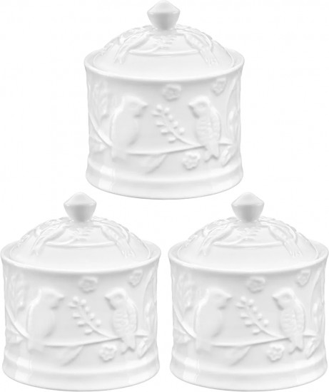 Набор банок для хранения сыпучих продуктов с крышками «Птички на ветке»