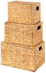 Набор плетеных корзин с крышками - Фото 1