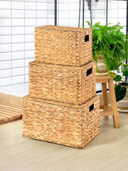 Набор плетеных корзин с крышками - Фото 2