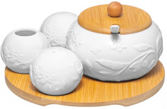 Набор посуды для сервировки на подставке  «Птички на ветке» - Фото 3