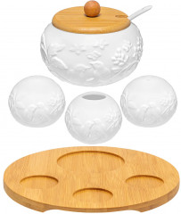 Набор посуды для сервировки на подставке  «Птички на ветке» - Фото 4