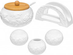 Набор посуды для сервировки на подставке  «Птички на ветке» - Фото 4