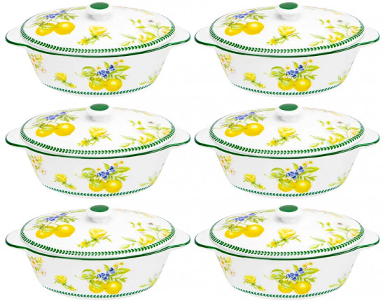 Набор жюльенниц-кокотниц с крышками «Лимоны»