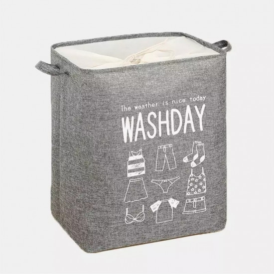 Корзина с затяжками для белья и игрушек