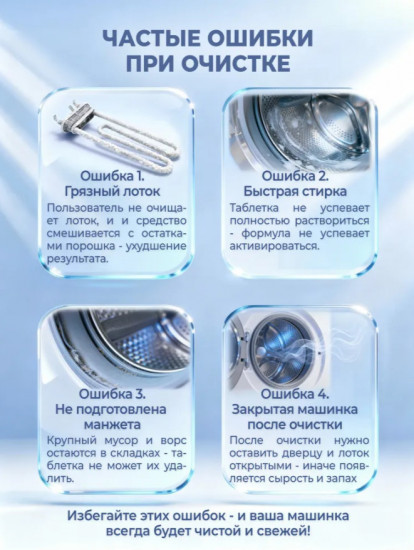 Очиститель для стиральных и посудомоечных машин, специальное средство для удаления накипи и известковых отложений