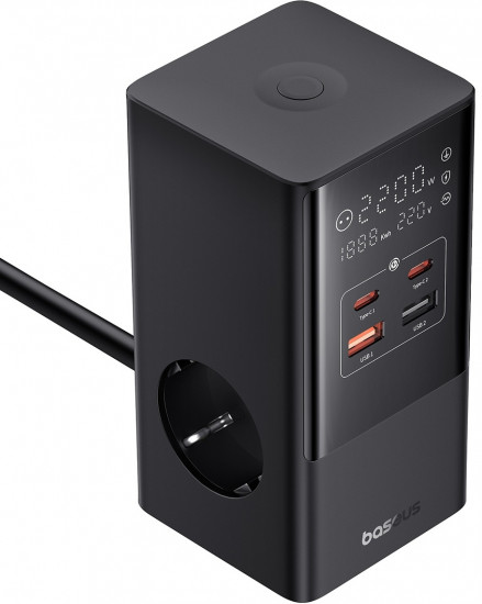 Зарядное устройство сетевое Baseus GaN5 PowerCombo PowerStrip 3AC+2U+2C