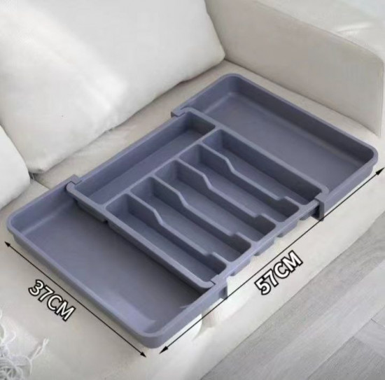 Лоток-вкладыш раздвижной для столовых приборов в кухонный ящик