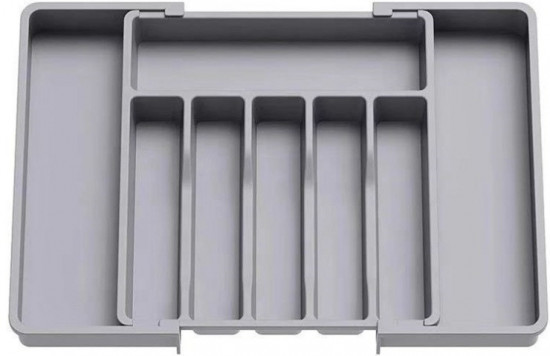 Лоток-вкладыш раздвижной для столовых приборов в кухонный ящик