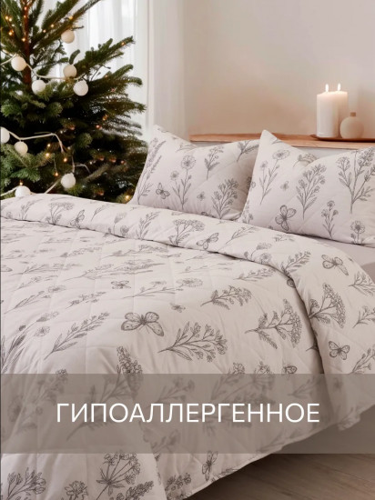 Покрывало стеганое двустороннее с наволочками «Moonflowers»
